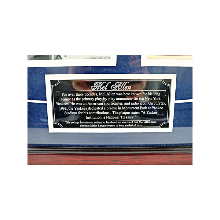 Mel Allen 1949 AL Pitchers Framed Stat Sheet (Steiner COA)