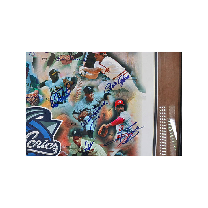 Multi Autographed Signed World Series MVP Framed Poster (Steiner COA & MLB Auth)