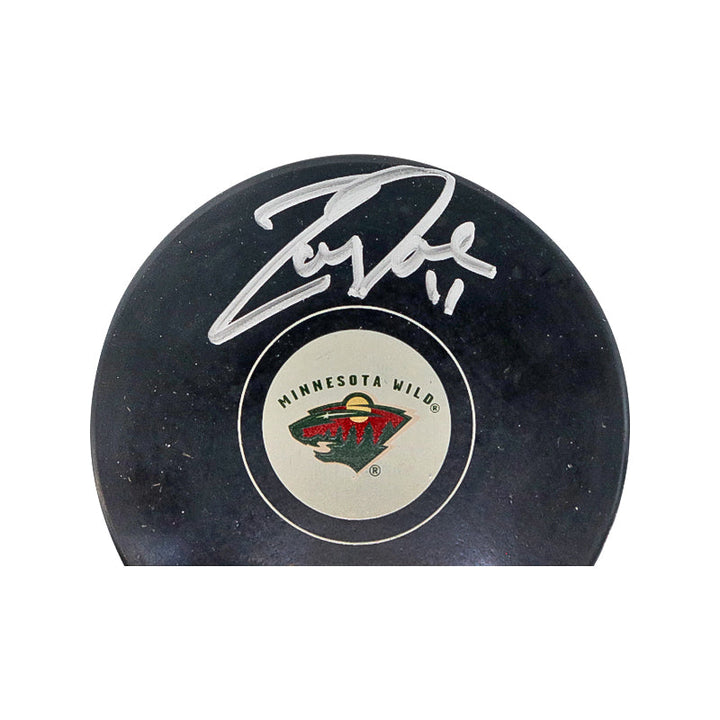 Zach Parise Minnesota Wild Autographed Signed Puck (Steiner COA)