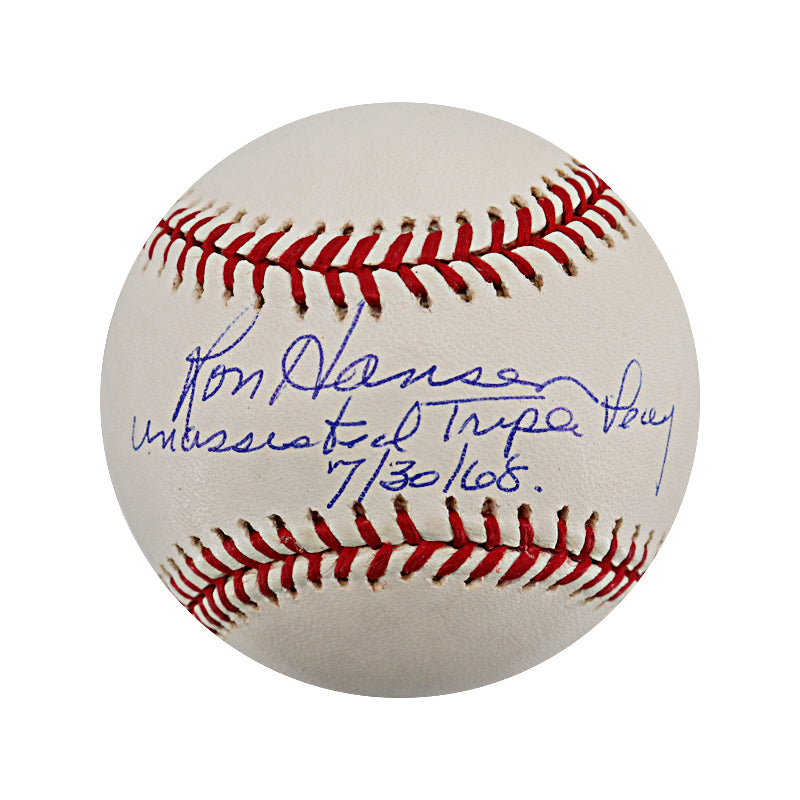Ron Hansen Orioles White Sox Autographed Signed Inscribed OML Baseball (Sidsgraphs Holo)