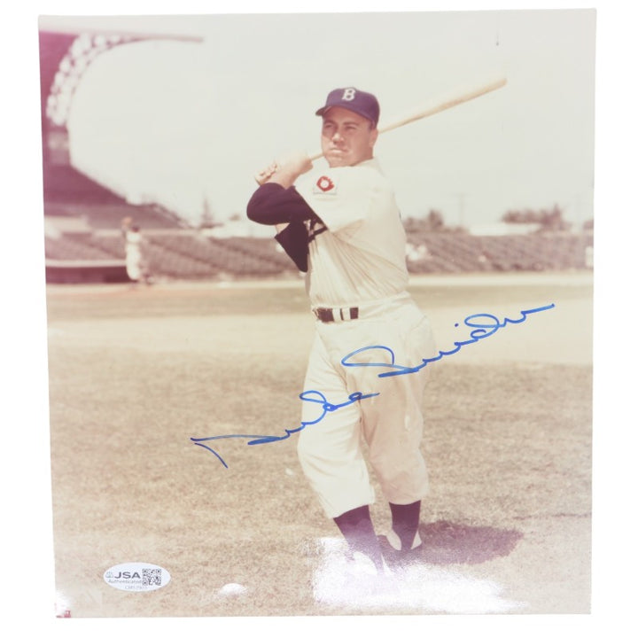 Duke Snider Brooklyn Dodgers Autographed 8x10 Photo JSA COA