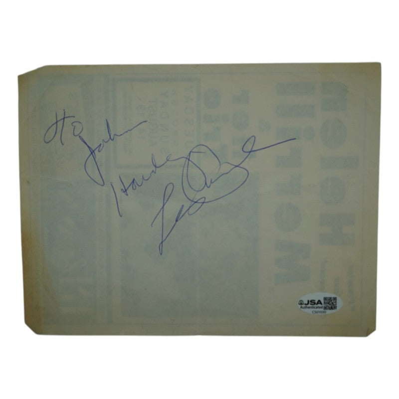 Les Paul Autographed Inscribed Fat Tuesday's Flyer JSA COA