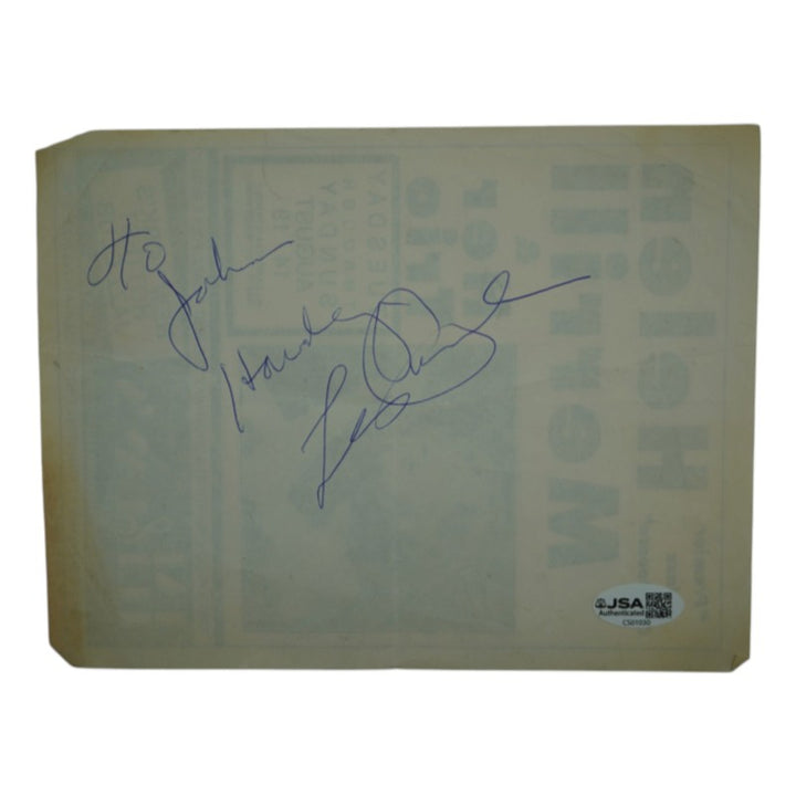 Les Paul Autographed Inscribed Fat Tuesday's Flyer JSA COA