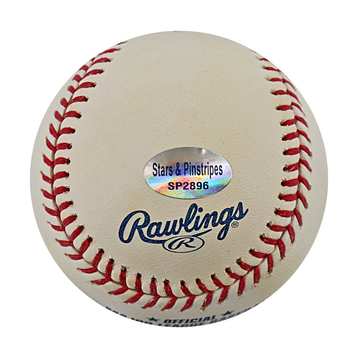 Mariano Rivera New York Yankees Autographed Signed Yankee Stadium Final Season Logo Baseball (Stars & Pinstripes LOA)