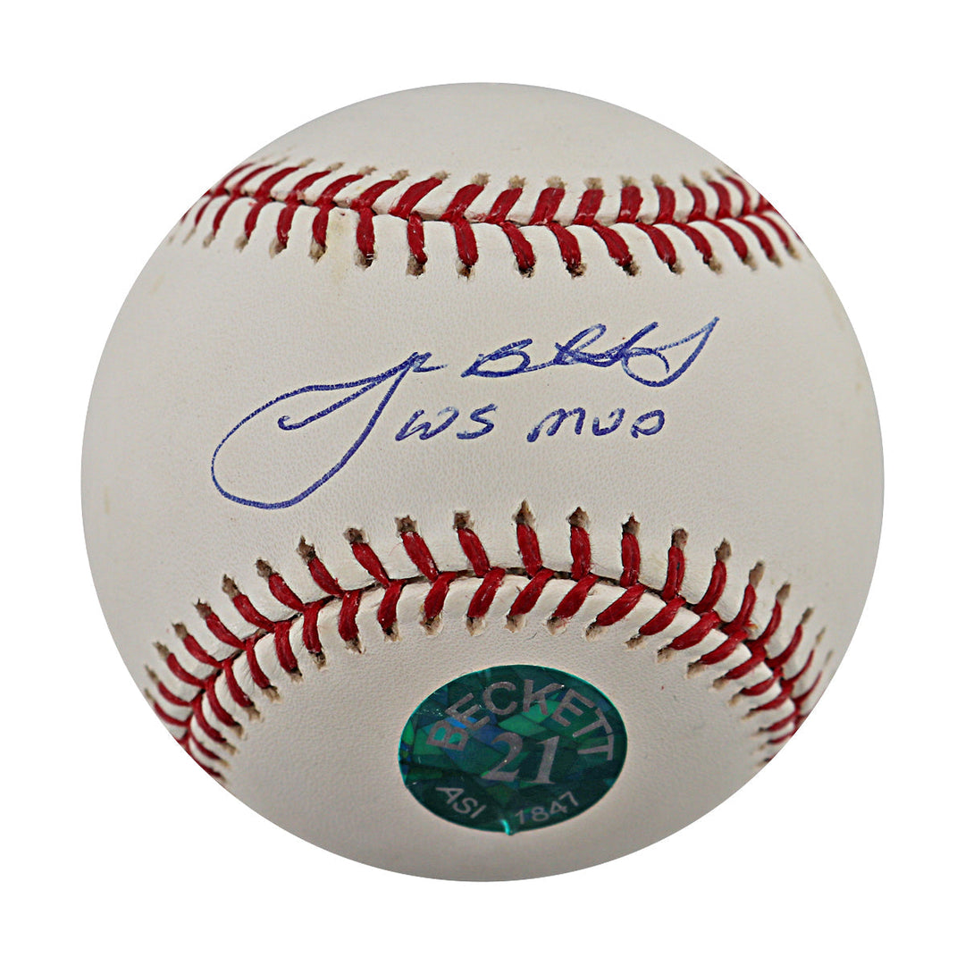 Josh Beckett Boston Red Sox Autographed Signed Inscribed WS MVP OMLB Baseball (Josh Beckett Holo)