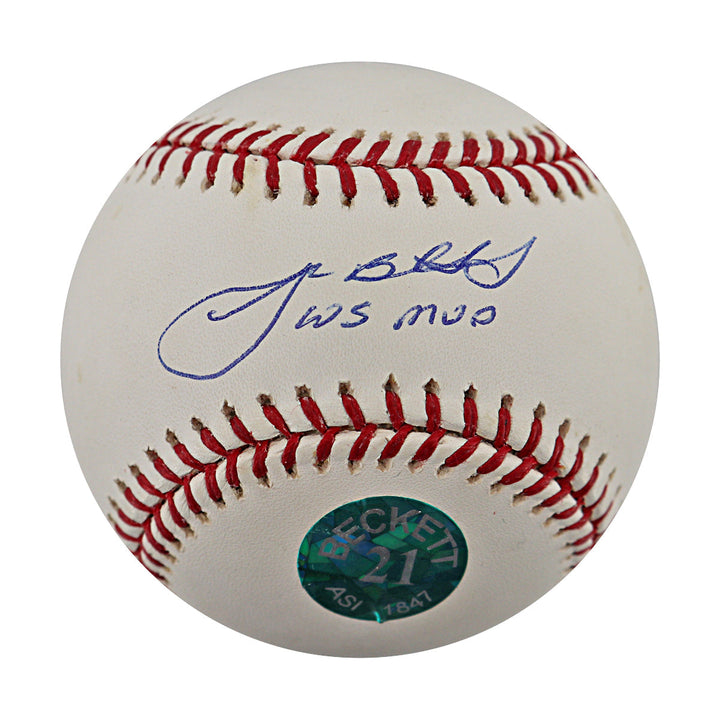 Josh Beckett Boston Red Sox Autographed Signed Inscribed WS MVP OMLB Baseball (Josh Beckett Holo)