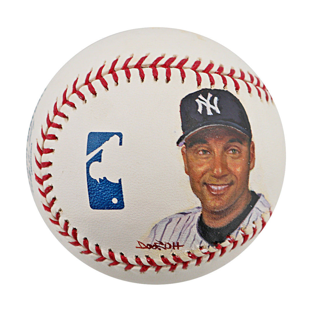 Derek Jeter New York Yankees Autographed Signed 2000th Hit Engraved Painted OMLB (All American Collectibles COA)