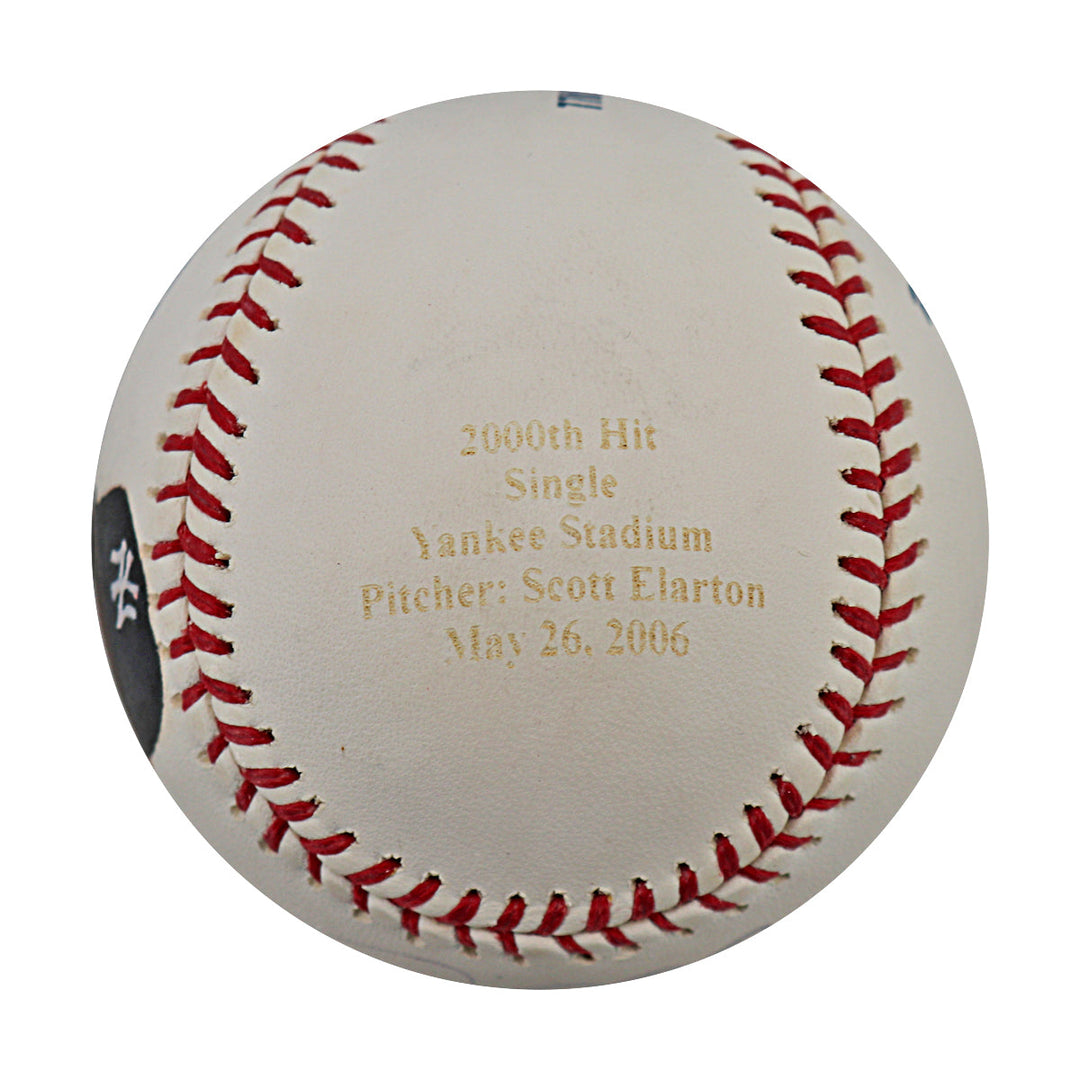Derek Jeter New York Yankees Autographed Signed 2000th Hit Engraved Painted OMLB (All American Collectibles COA)