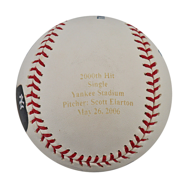 Derek Jeter New York Yankees Autographed Signed 2000th Hit Engraved Painted OMLB (All American Collectibles COA)