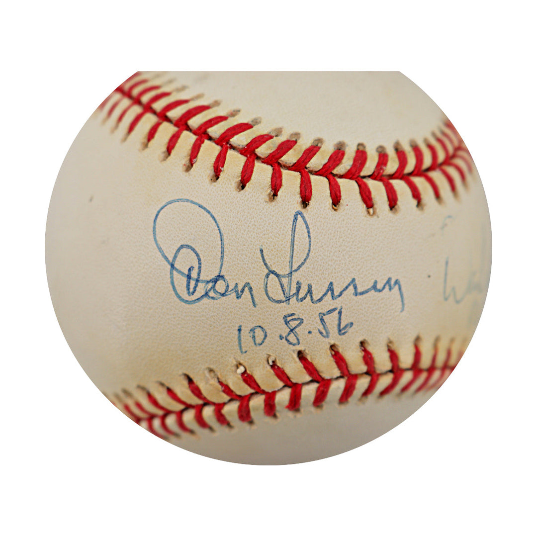 Don Larsen David Wells New York Yankees Autographed Signed Inscribed OAL Baseball (JSA COA #CE17478) 