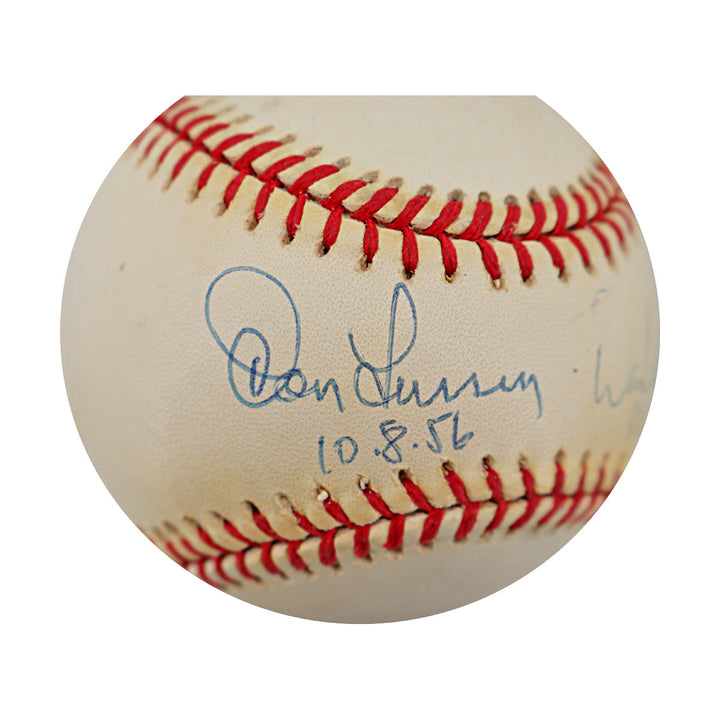 Don Larsen David Wells New York Yankees Autographed Signed Inscribed OAL Baseball (JSA COA #CE17478) 