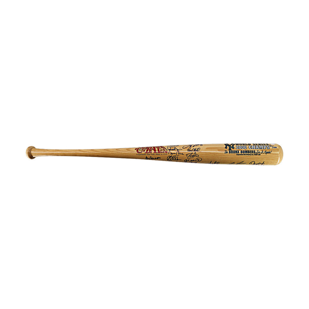 Jeter, Rivera, Pettitte, 2000 New York Yankees Team Autographed Signed 29 Autos Cooperstown Bat LE 29/126 (All American Collectibles LOA)