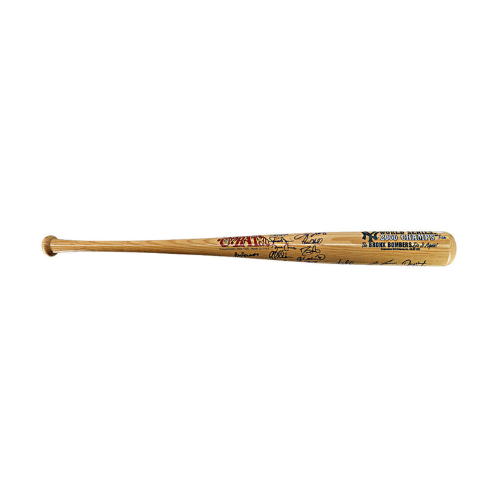 Jeter, Rivera, Pettitte, 2000 New York Yankees Team Autographed Signed 29 Autos Cooperstown Bat LE 29/126 (All American Collectibles LOA)