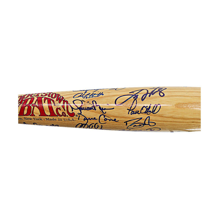 Jeter, Rivera, Pettitte, 2000 New York Yankees Team Autographed Signed 29 Autos Cooperstown Bat LE 29/126 (All American Collectibles LOA)