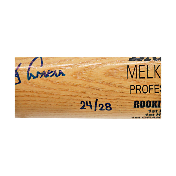 Melky Cabrera New York Yankees Autographed Signed Rookie Season Engraved Rawlings Big Stick Professional Model Bat LE 24/28 (All American Collectibles LOA)