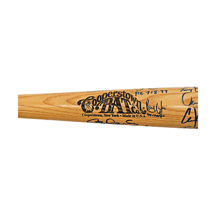 Jeter, Rivera, Pettitte, Williams 1999 New York Yankees Team Autographed Signed 26 Autos Cooperstown Bat LE 10/99 (All American Collectibles LOA)