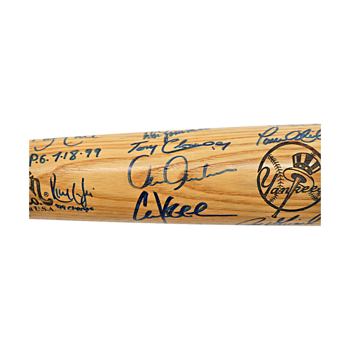 Jeter, Rivera, Pettitte, Williams 1999 New York Yankees Team Autographed Signed 26 Autos Cooperstown Bat LE 10/99 (All American Collectibles LOA)