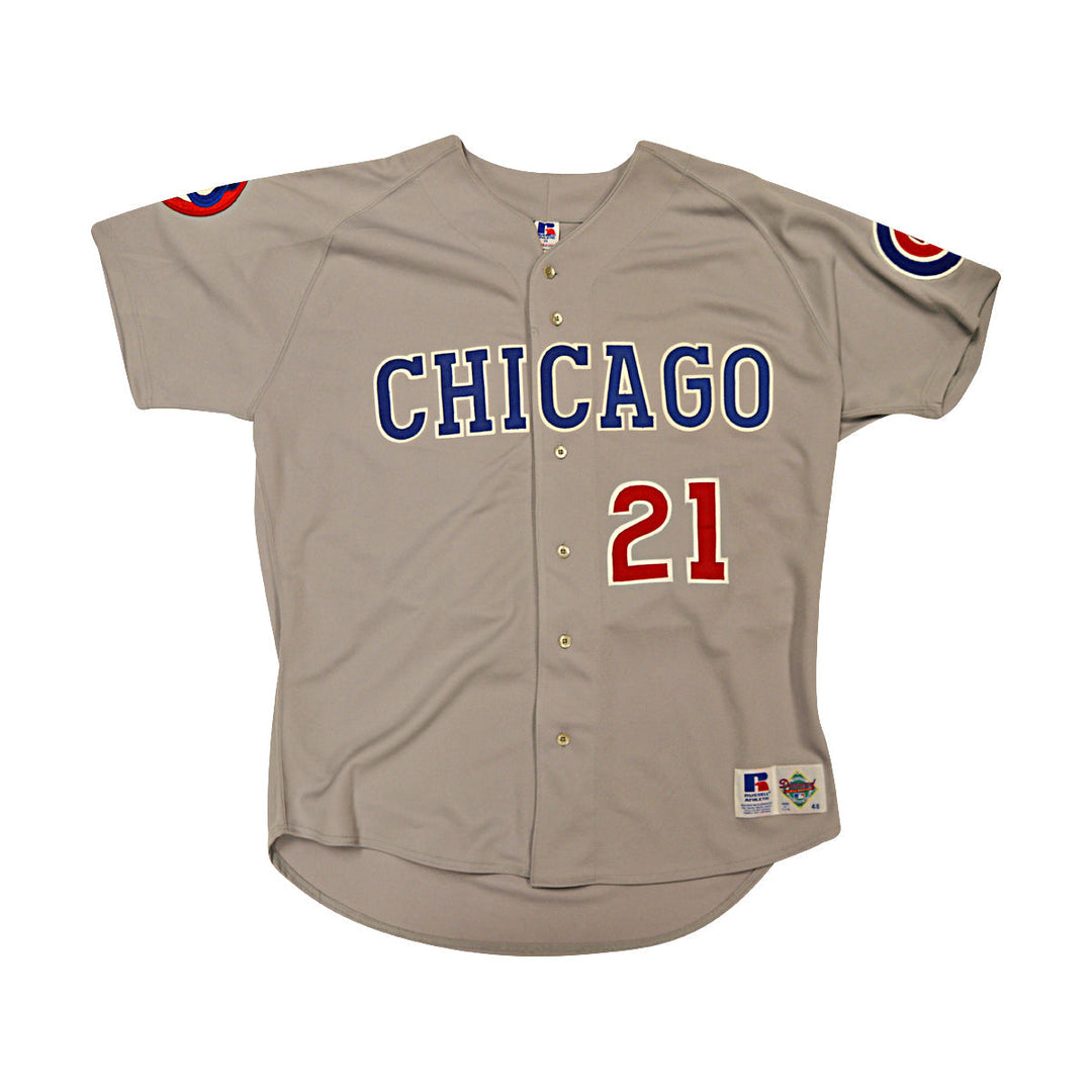 Sammy Sosa Chicago Cubs Autographed Signed Grey Russell Authentic Jersey LE 40/66 (Goldin Holo)