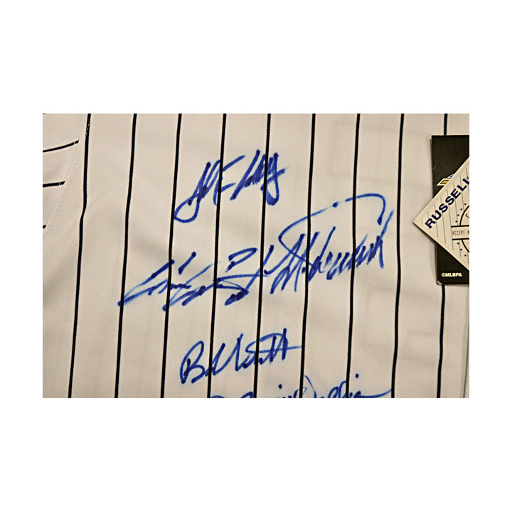 New York Yankees 100th Anniversary Team Autographed Signed Russell Authentic Jersey 25 Autos (All American Collectibles COA)