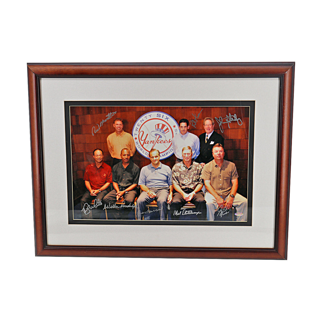 Torre, Stottlemyre, Sterling New York Yankees Multi Signed Autographed 12x18 Framed Photo (All American Collectibles COA)