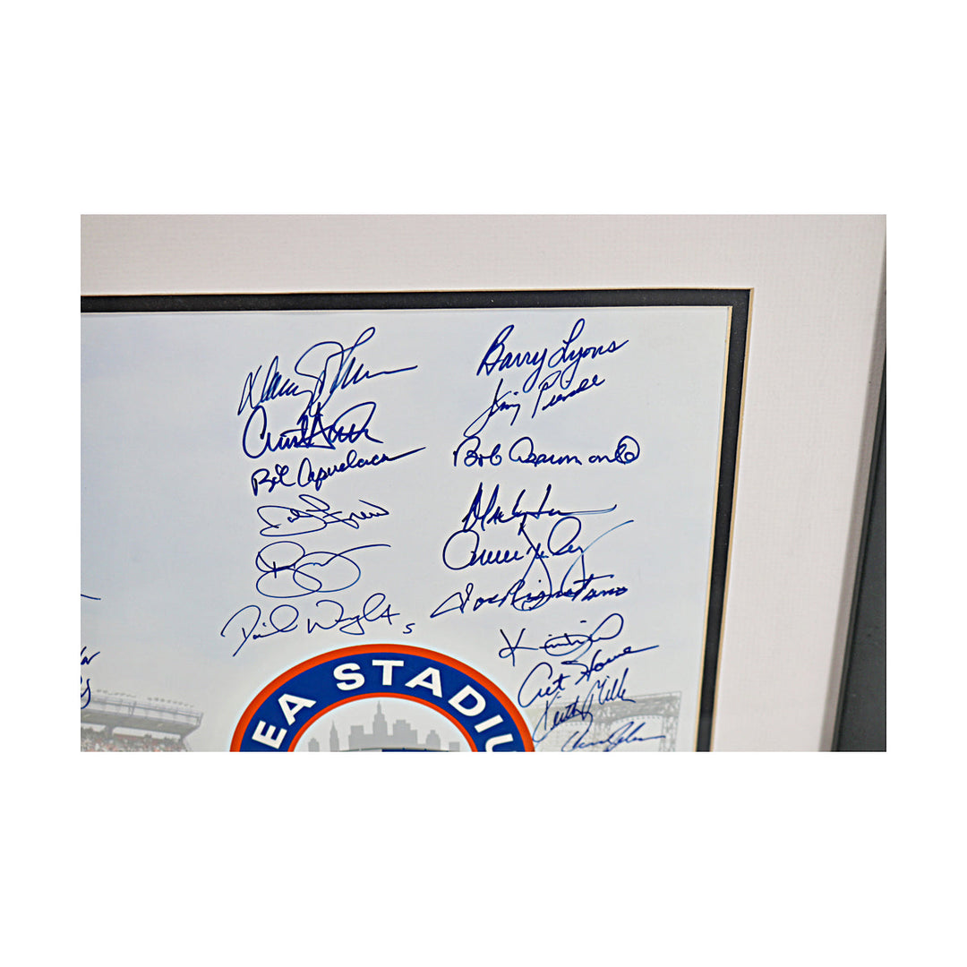 Jeter, Carter, Wright Yankees Mets Team Signed 2008 New York Stadium Closure 97 Autos 16x20 Framed Photo (MLB Auth)