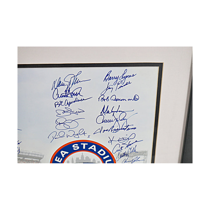 Jeter, Carter, Wright Yankees Mets Team Signed 2008 New York Stadium Closure 97 Autos 16x20 Framed Photo (MLB Auth)