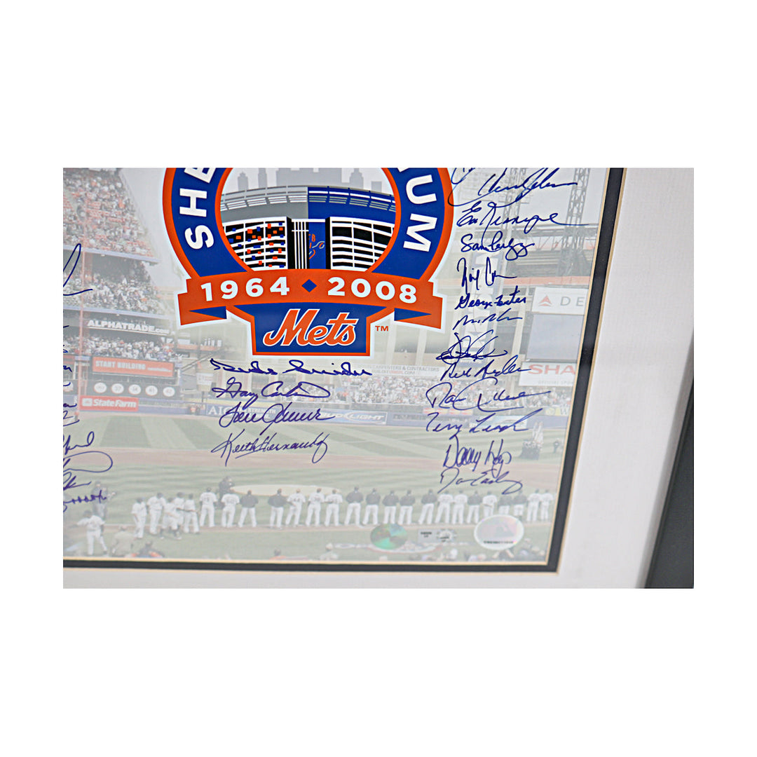 Jeter, Carter, Wright Yankees Mets Team Signed 2008 New York Stadium Closure 97 Autos 16x20 Framed Photo (MLB Auth)