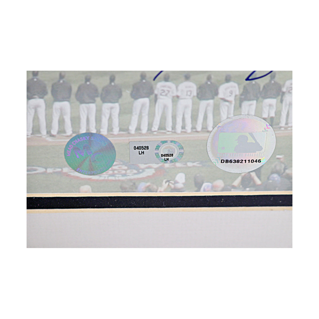 Jeter, Carter, Wright Yankees Mets Team Signed 2008 New York Stadium Closure 97 Autos 16x20 Framed Photo (MLB Auth)