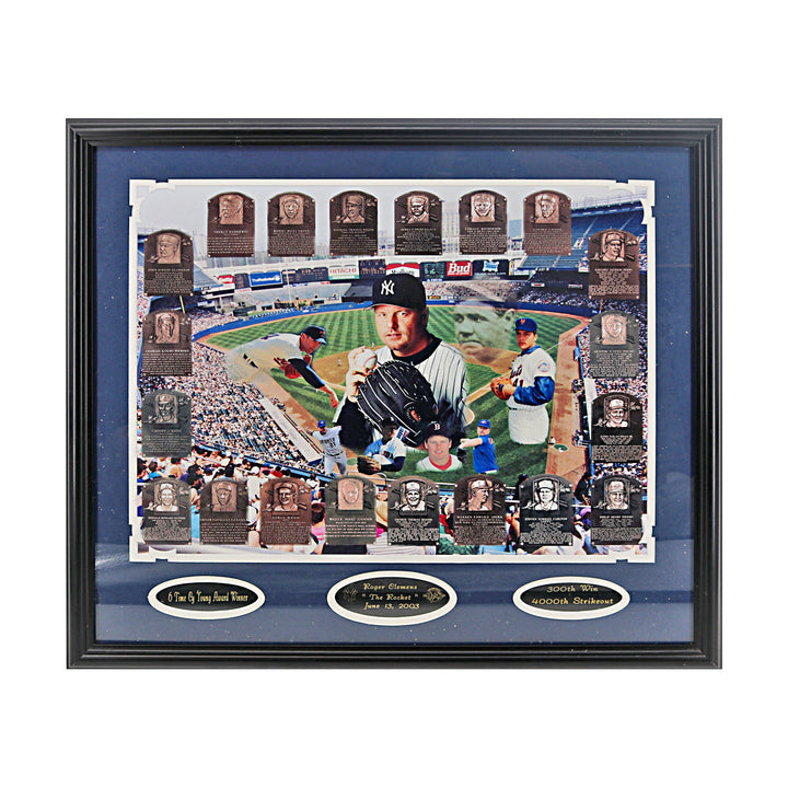 Roger Clemens New York Yankees "Hall of Fame Plaques" Framed 16x20 Photo Collage