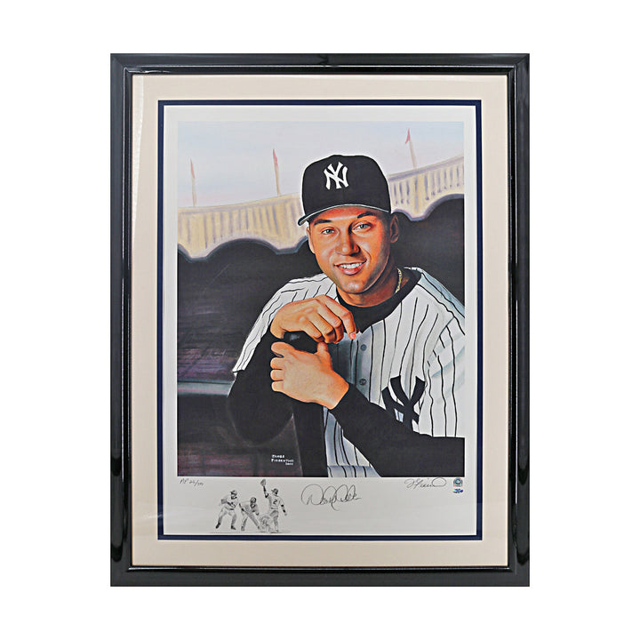 Derek Jeter New York Yankees Autographed Signed James Fiorentino AP Lithograph #26/50 (MLB Auth & Steiner Holo)