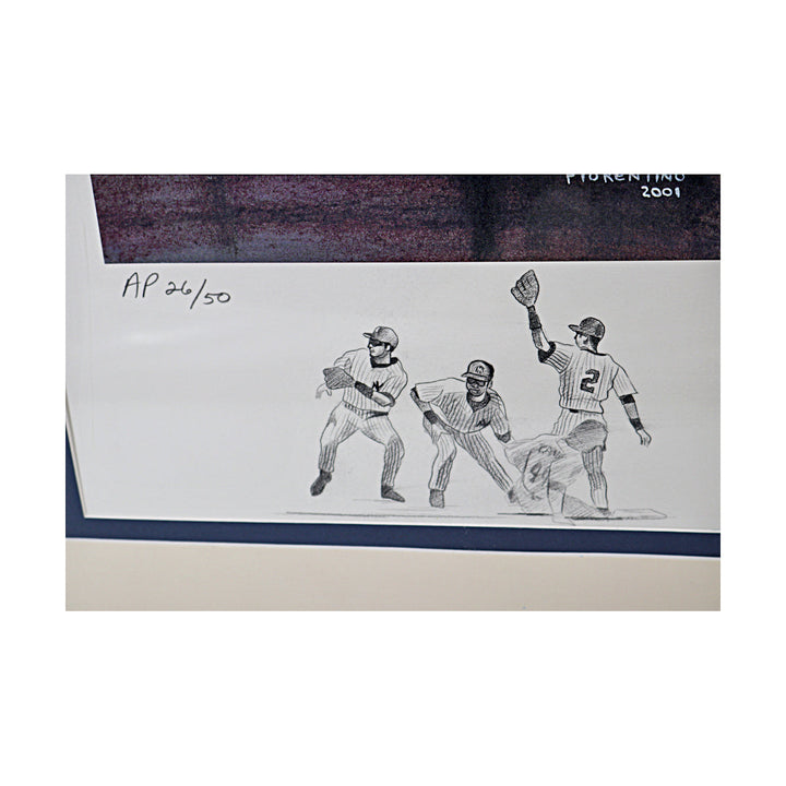 Derek Jeter New York Yankees Autographed Signed James Fiorentino AP Lithograph #26/50 (MLB Auth & Steiner Holo)