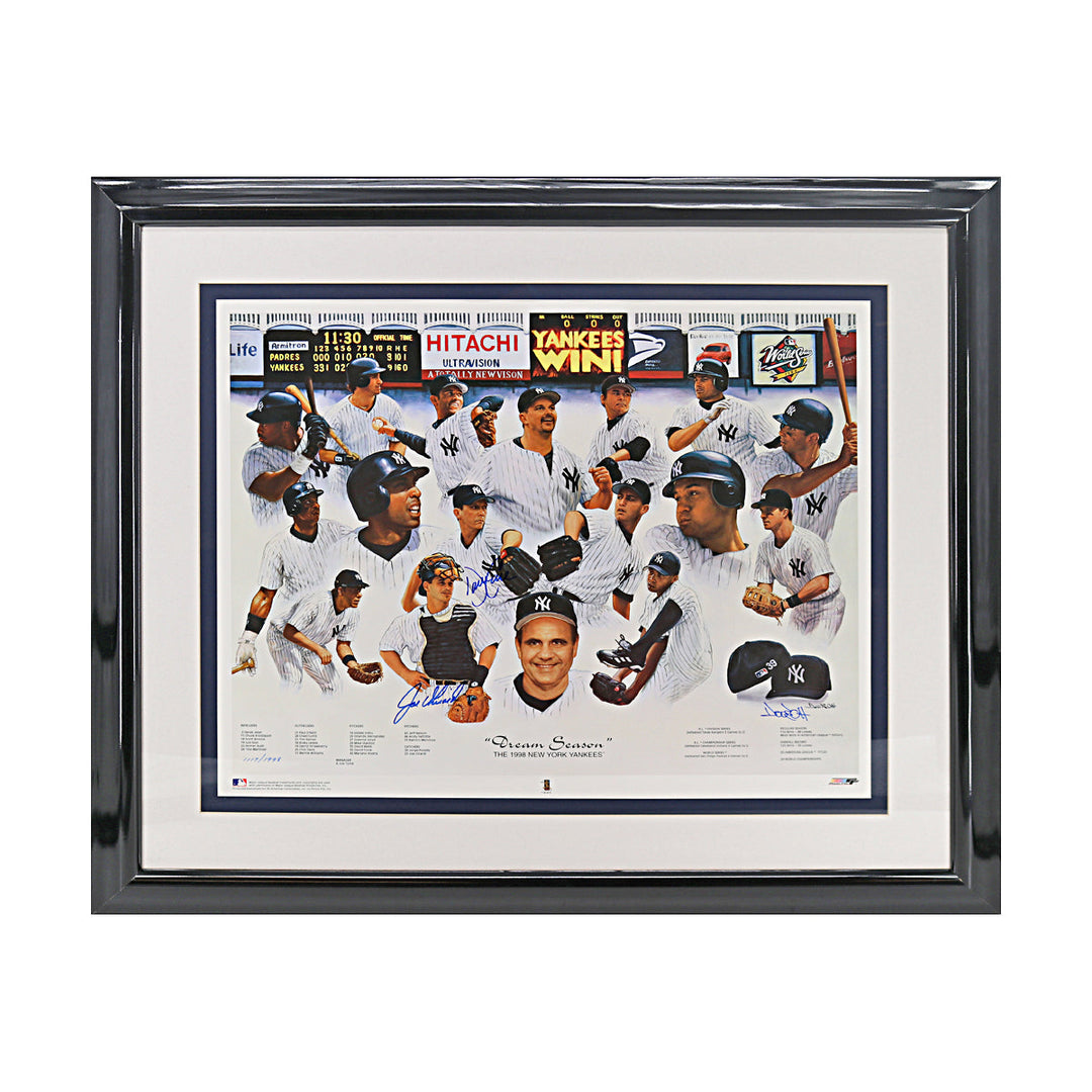 David Cone, Joe Girardi, Doo S Oh New York Yankees Autographed Signed 1998 New York Yankees Dream Season Lithograph (JSA COA #CE61143)