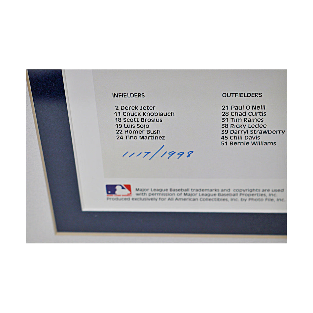 David Cone, Joe Girardi, Doo S Oh New York Yankees Autographed Signed 1998 New York Yankees Dream Season Lithograph (JSA COA #CE61143)
