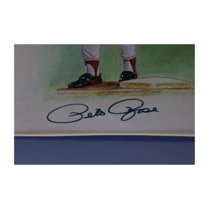Aaron, Rose, Henderson, Ryan Autographed Signed Framed Ron Lewis Litho (JSA LOA)
