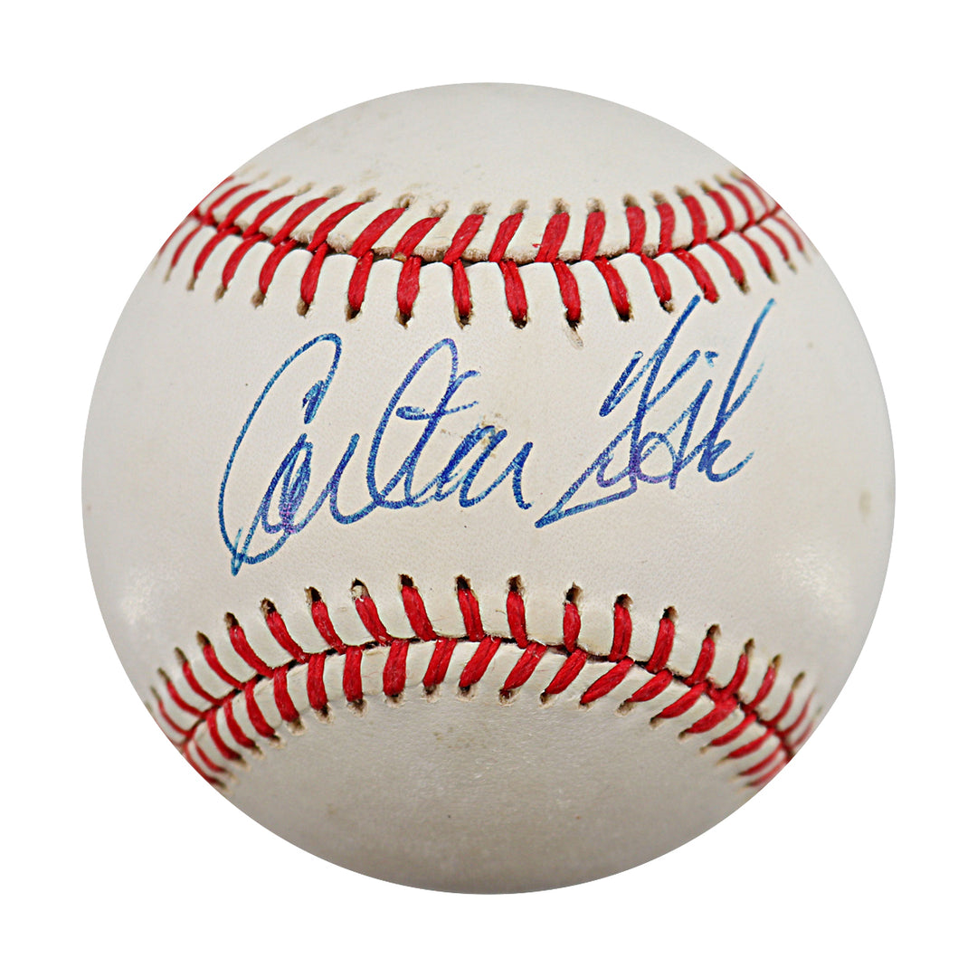 Carlton Fisk Chicago White Sox Autographed OAL Baseball JSA COA