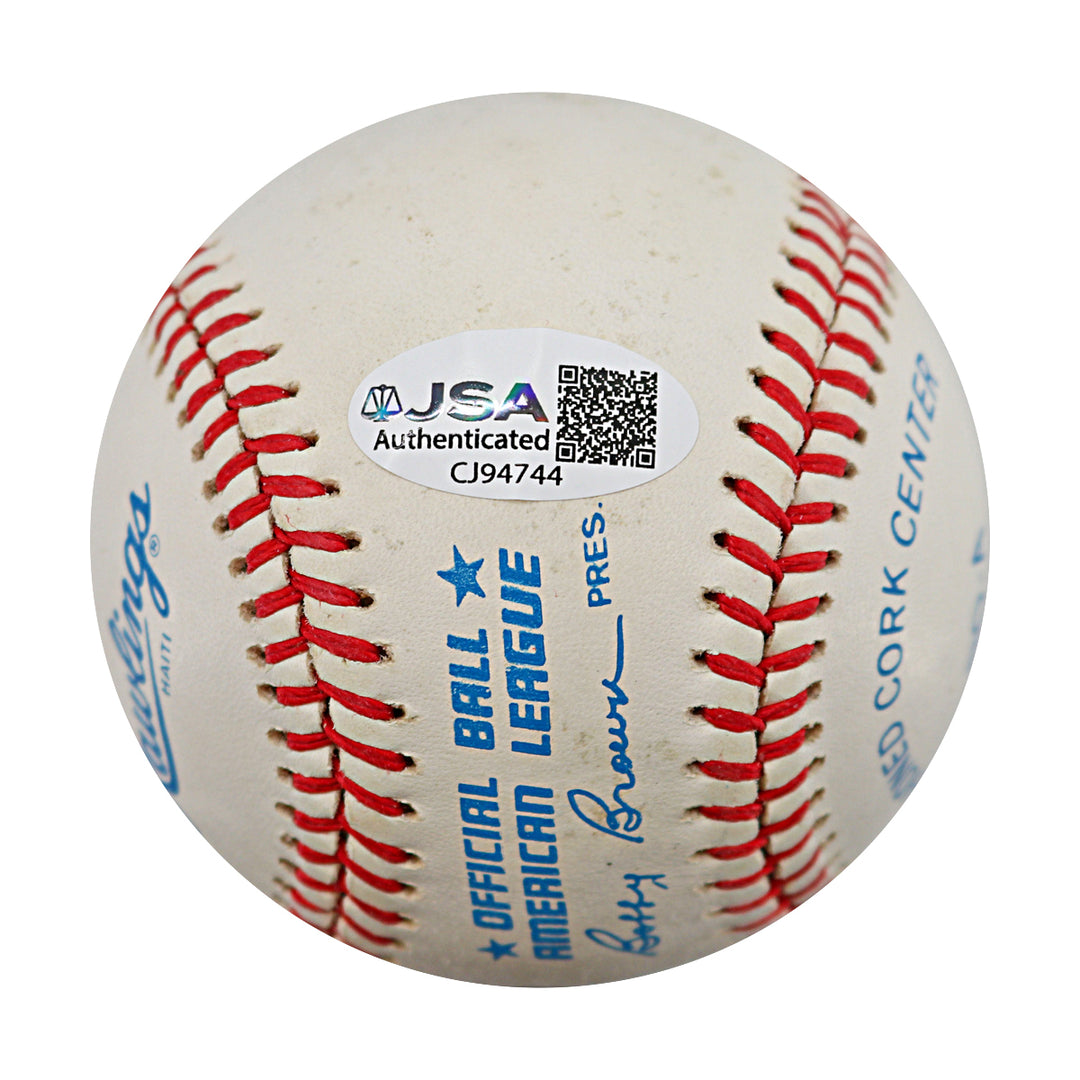 Carlton Fisk Chicago White Sox Autographed OAL Baseball JSA COA