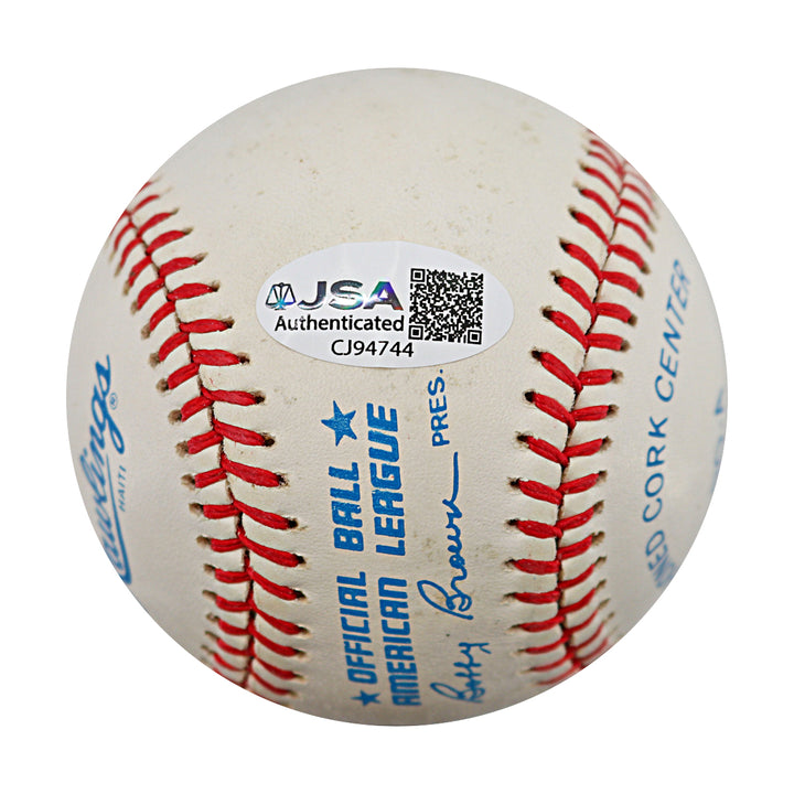 Carlton Fisk Chicago White Sox Autographed OAL Baseball JSA COA