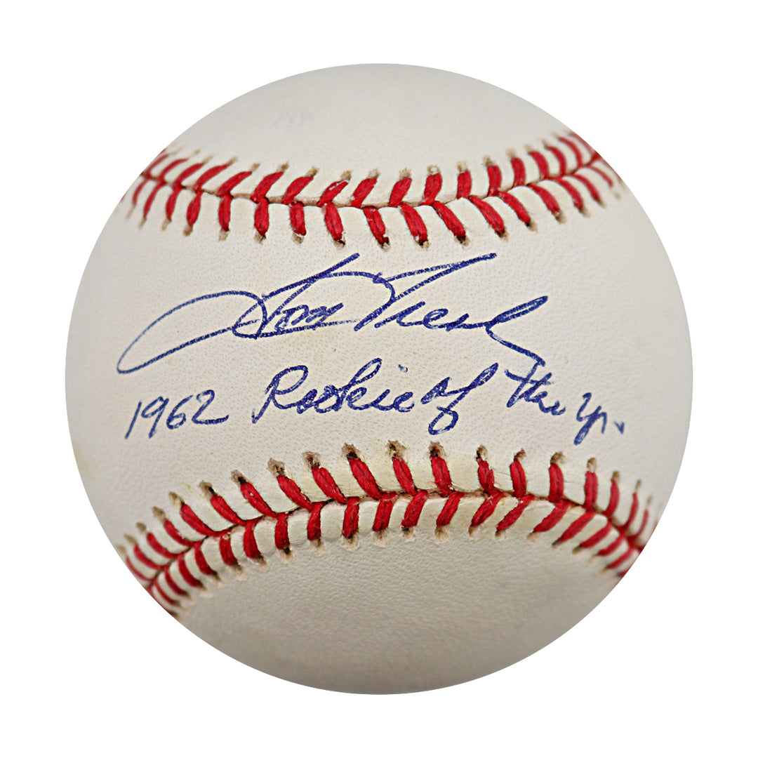 Tom Tresh New York Yankees Autographed Inscribed OAL Baseball JSA COA