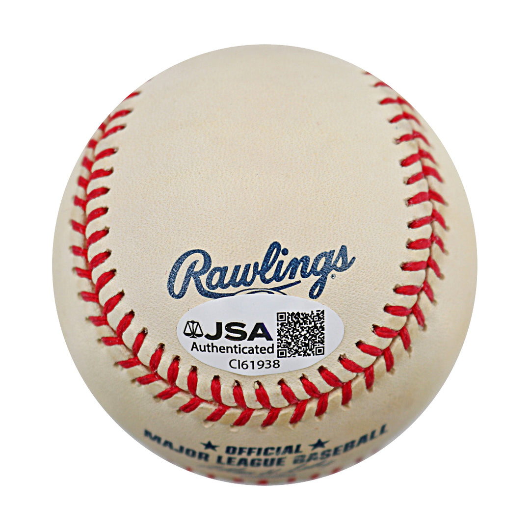 Mark McGwire Athletics Cardinals Autographed Inscribed OMLB Baseball JSA COA