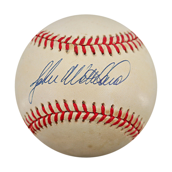 John Wetteland Yankees Autographed 96 World Series Logo Baseball LE /996 JSA COA