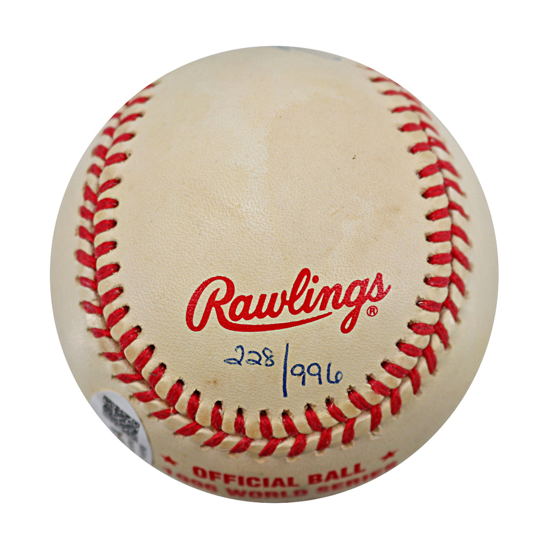 John Wetteland Yankees Autographed 96 World Series Logo Baseball LE /996 JSA COA