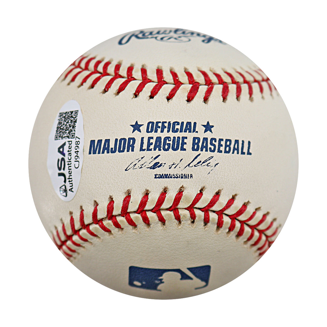 Tony Cloninger New York Yankees Autographed OMLB Baseball JSA COA