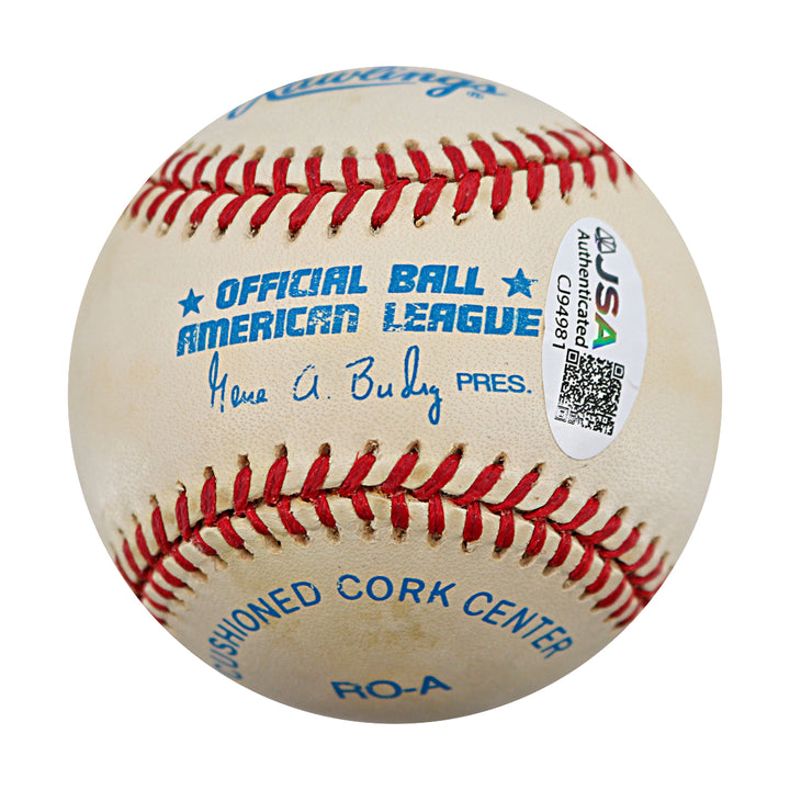Ryan Bradley New York Yankees Autographed OAL Baseball JSA COA