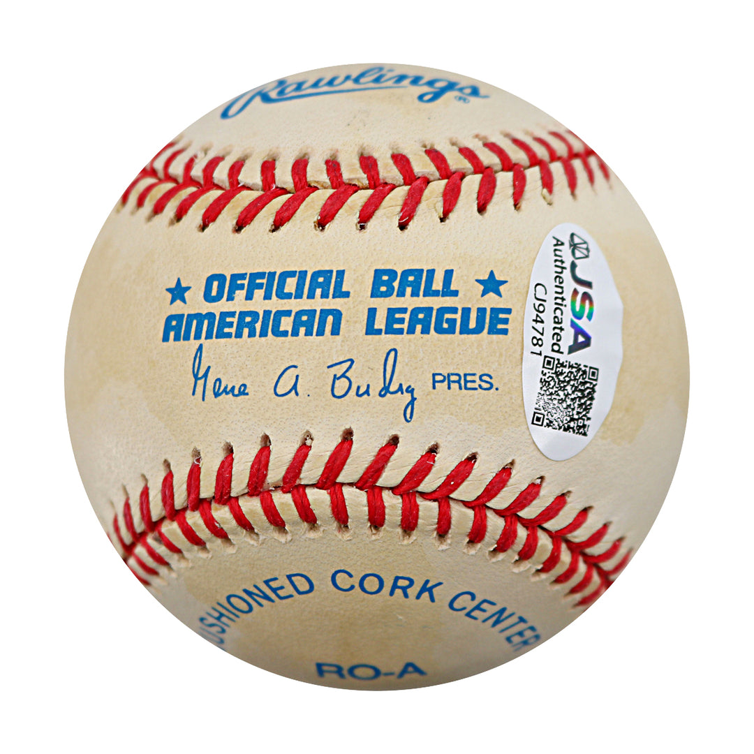 Ramiro Mendoza New York Yankees Autographed OAL Baseball JSA COA