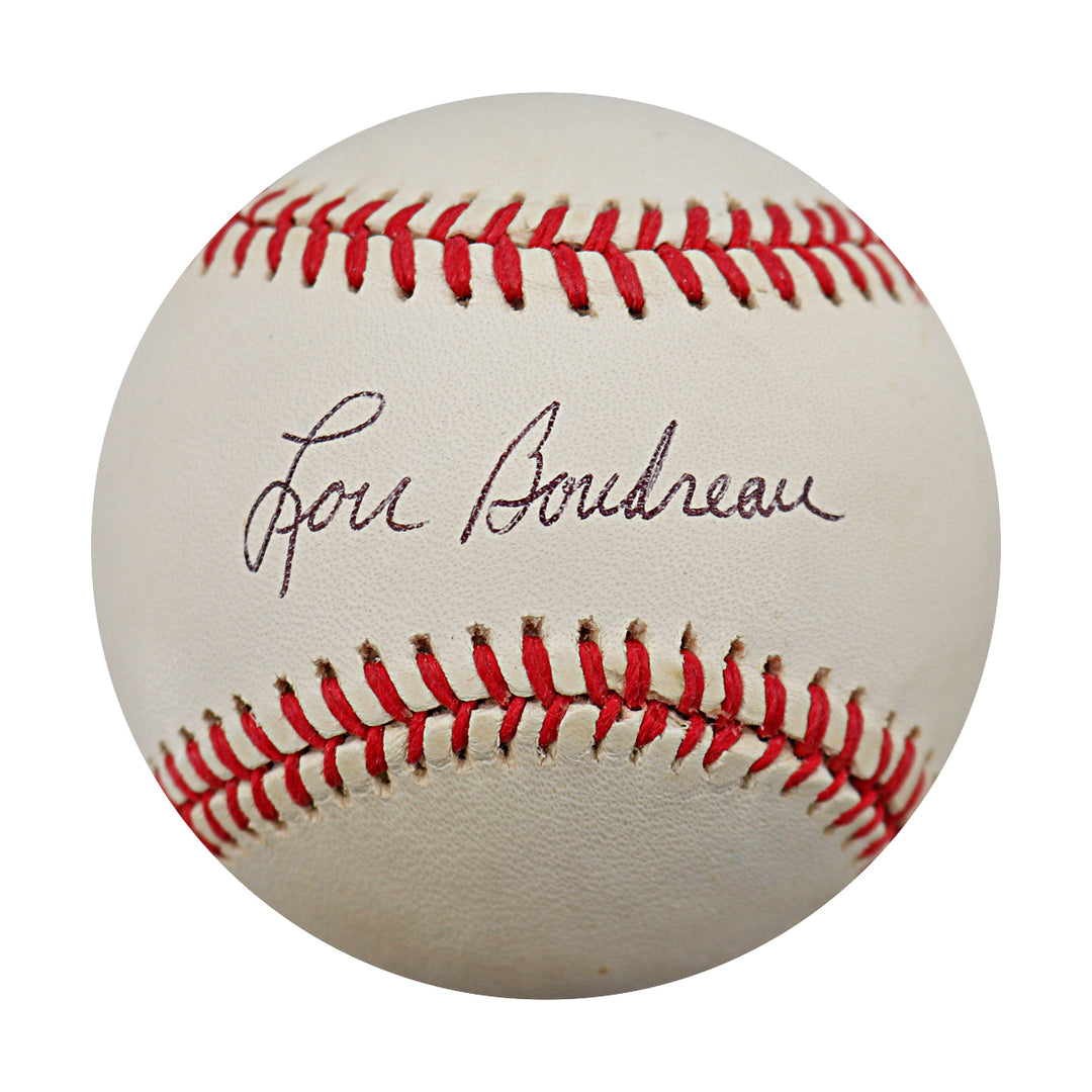 Lou Boudreau Cleveland Indians Autographed OAL Baseball JSA COA