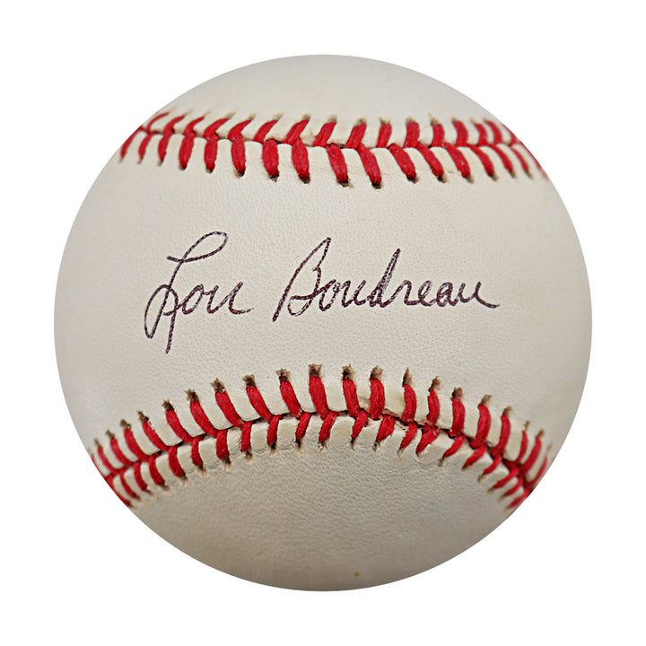 Lou Boudreau Cleveland Indians Autographed OAL Baseball JSA COA