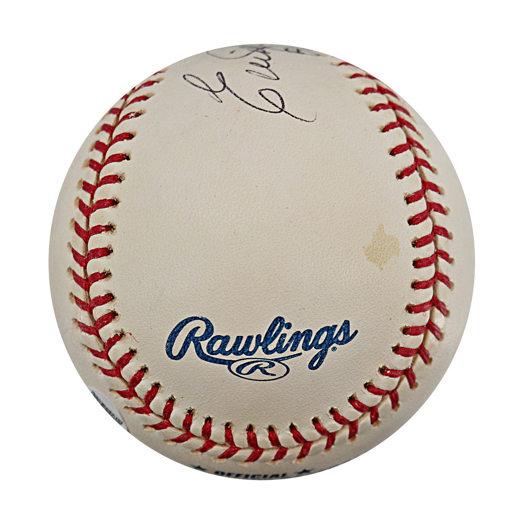 Elliott Maddox New York Yankees Autographed Inscribed OAL Baseball JSA COA