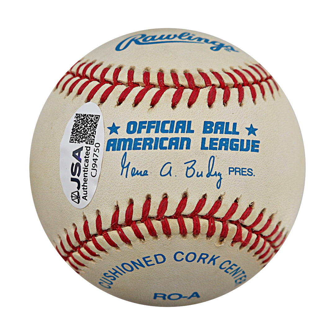 Reggie Jackson New York Yankees Autographed OAL Baseball JSA COA