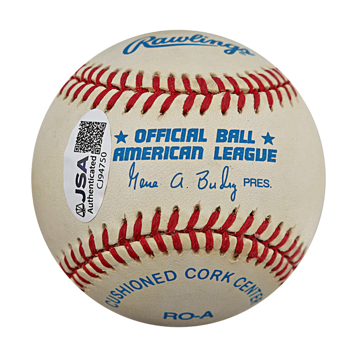 Reggie Jackson New York Yankees Autographed OAL Baseball JSA COA