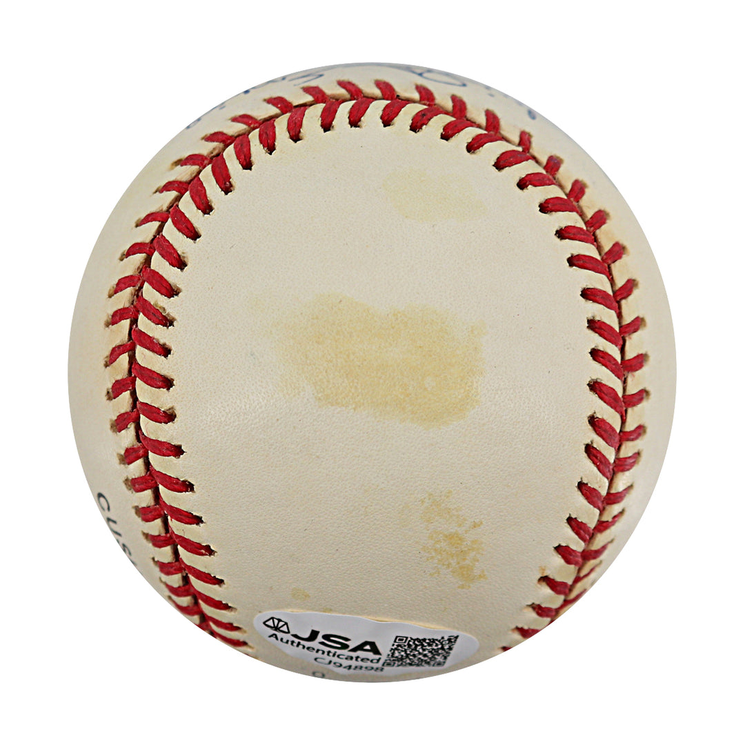Julius Erving Philadelphia 76ers Autographed ONL Baseball JSA COA